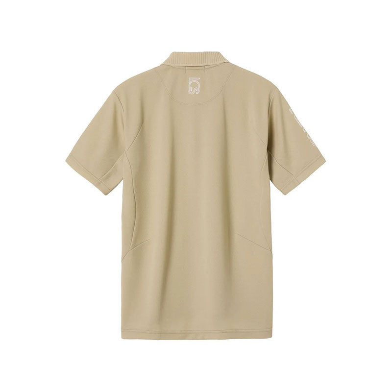 LE COQ SPORTIF GOLF Patterned Men's Polo (Beige)