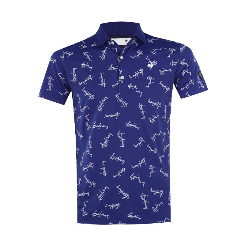 LE COQ SPORTIF GOLF Seasonal Print Men's Polo (Blue)