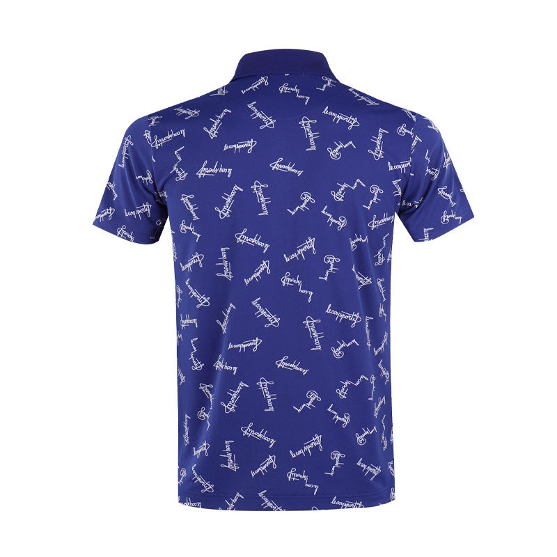 LE COQ SPORTIF GOLF Seasonal Print Men's Polo (Blue)