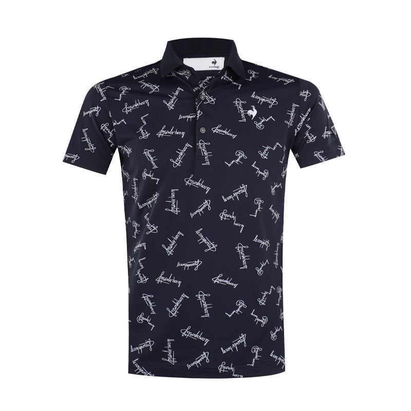 LE COQ SPORTIF GOLF Seasonal Print Men's Polo (Navy)