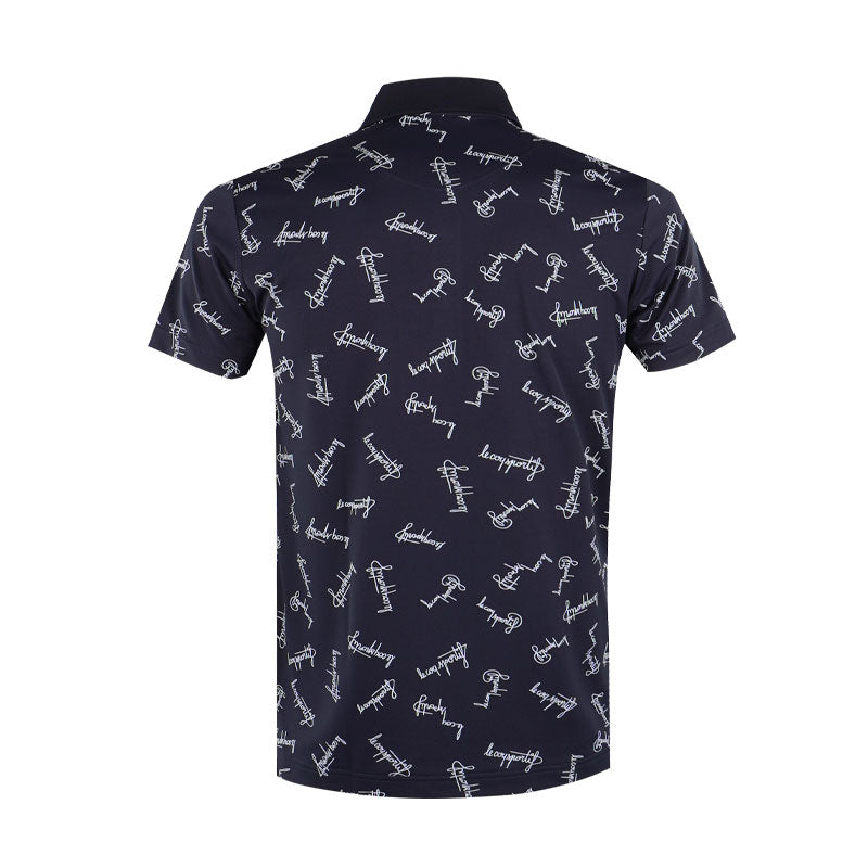 LE COQ SPORTIF GOLF Seasonal Print Men's Polo (Navy)