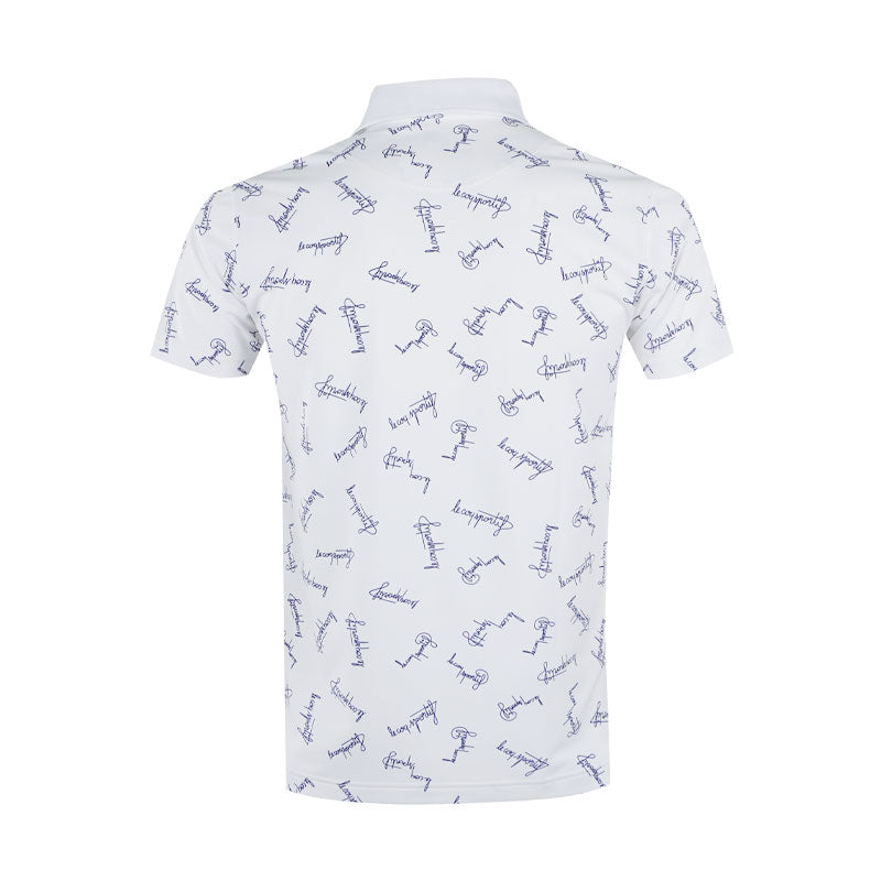 LE COQ SPORTIF GOLF Seasonal Print Men's Polo (White)