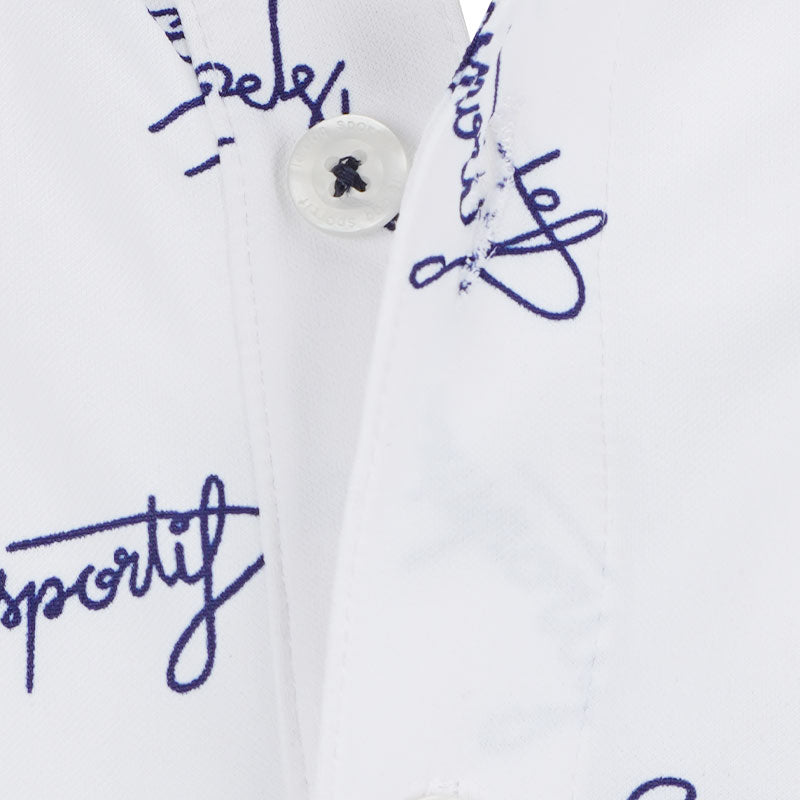 LE COQ SPORTIF GOLF Seasonal Print Men's Polo (White)