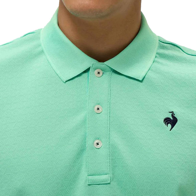 LE COQ SPORTIF GOLF Triangle Men's Jacquard Polo (Green)