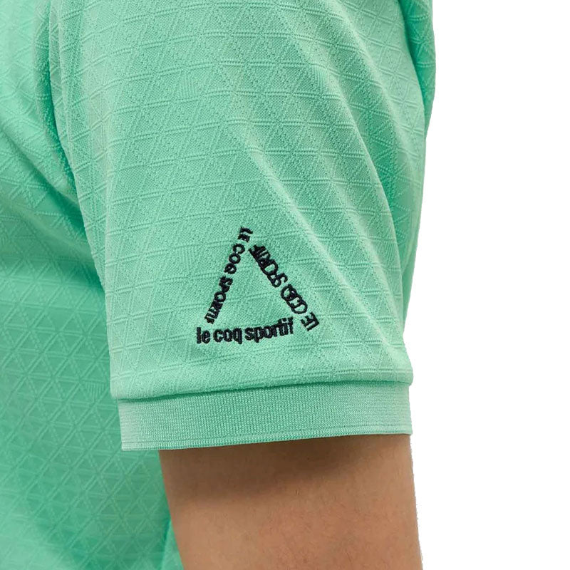 LE COQ SPORTIF GOLF Triangle Men's Jacquard Polo (Green)