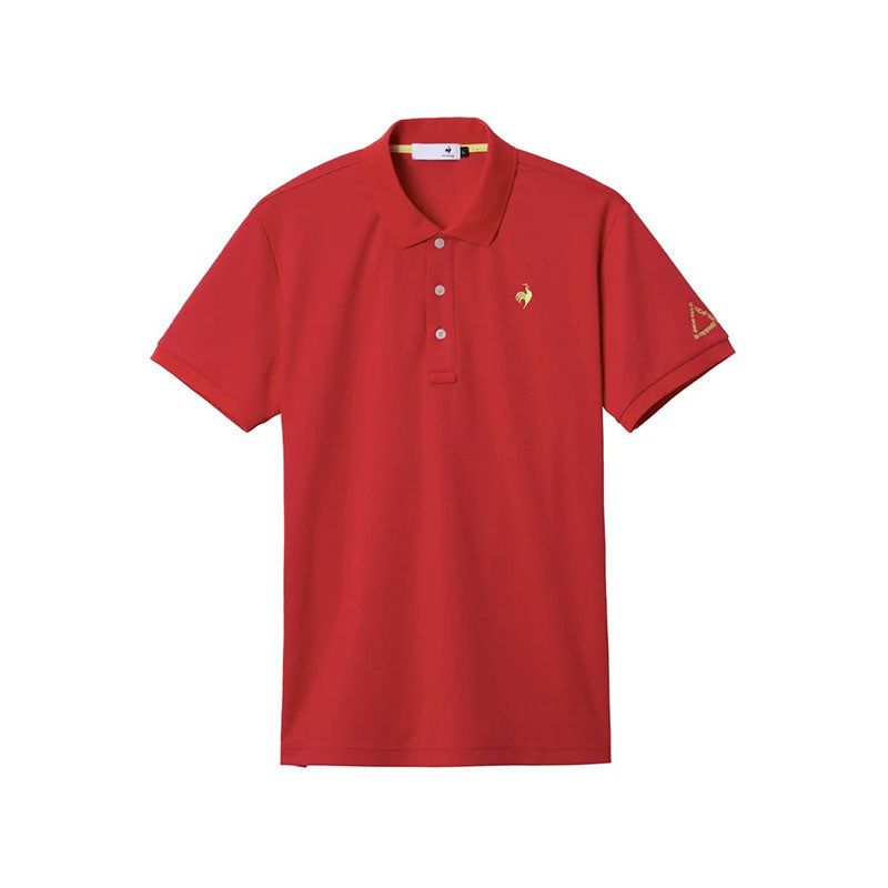 LE COQ SPORTIF GOLF Triangle Men's Jacquard Polo (Red)