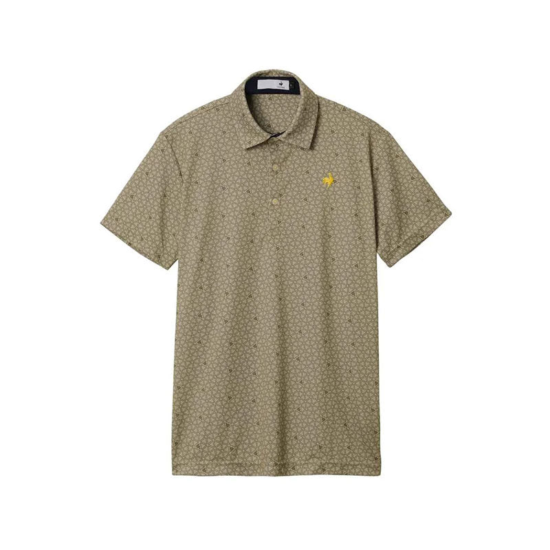 LE COQ SPORTIF GOLF Triangle Print Men's Polo (Beige)