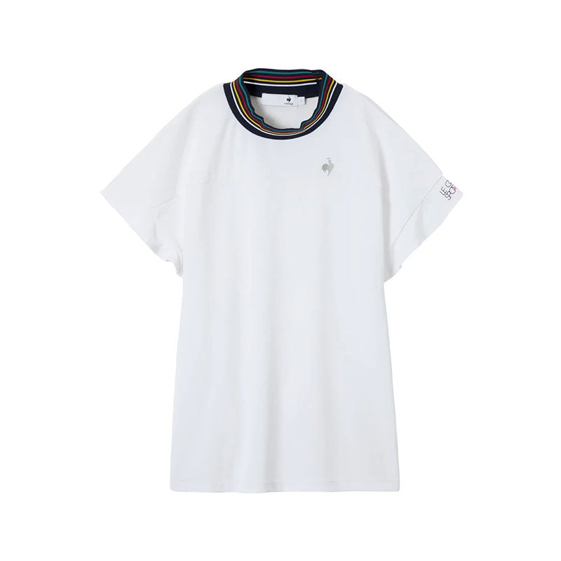 LE COQ SPORTIF GOLF Flared Sleeve Women's Mock Shirt (White)