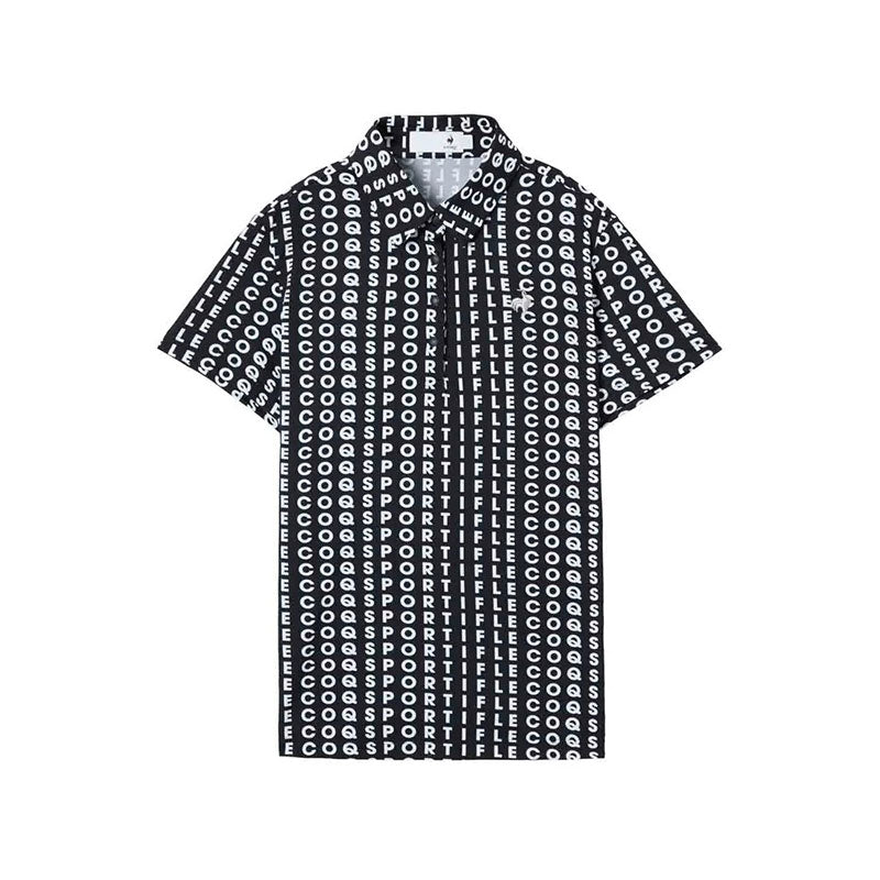 LE COQ SPORTIF GOLF Stretch All-Over Print Women's Polo (Black)