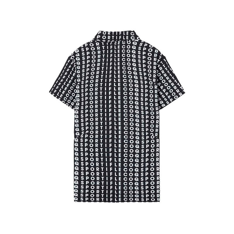 LE COQ SPORTIF GOLF Stretch All-Over Print Women's Polo (Black)