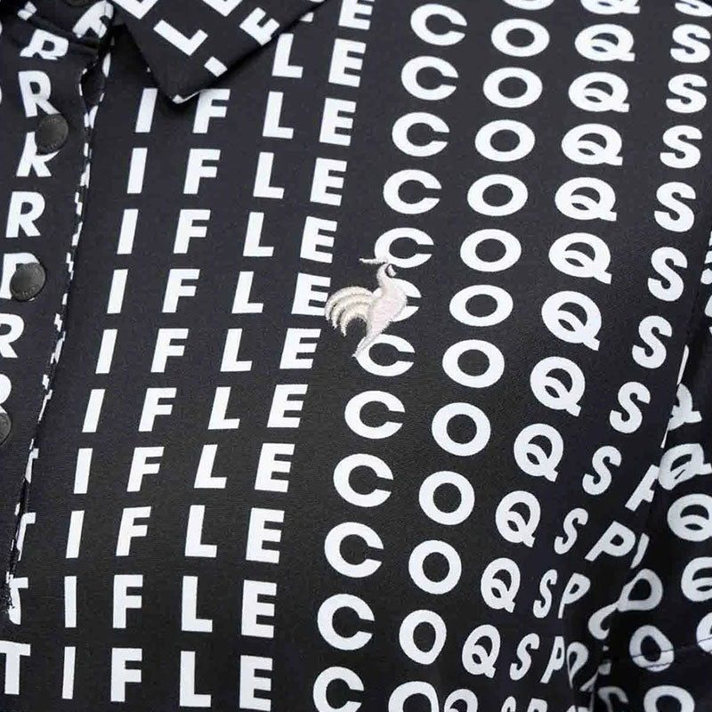 LE COQ SPORTIF GOLF Stretch All-Over Print Women's Polo (Black)