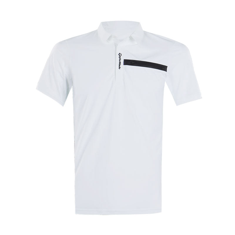 TAYLORMADE Edgy Block Men's Polo (White)