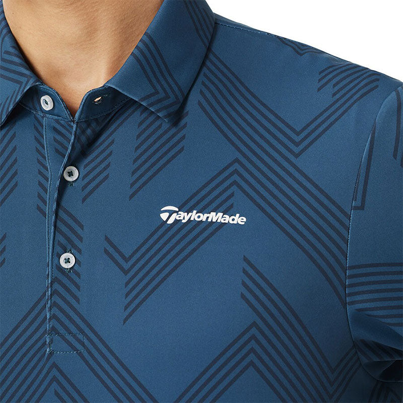 TAYLORMADE T-ICE Graphic Men's Polo (Blue)
