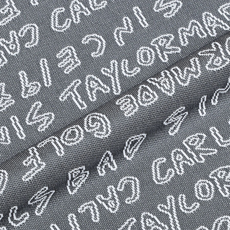 TAYLORMADE Wording Jacquard Men's Polo (Black)