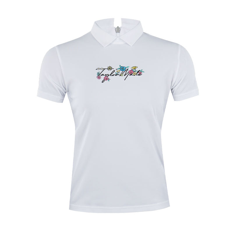 TAYLORMADE Flower Logo Women's Polo (White)