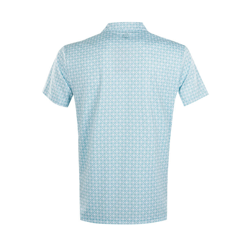 DISNEY Mickey Mouse Honeycomb Print Men's Polo (Blue/White)