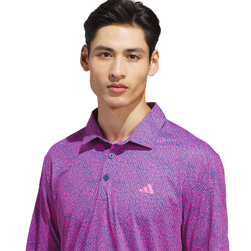 ADIDAS Ultimate365 Feather Print Men's Polo (Pink)