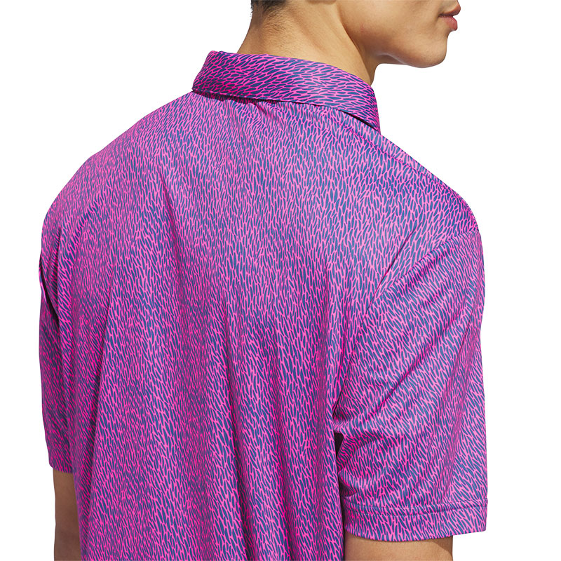 ADIDAS Ultimate365 Feather Print Men's Polo (Pink)
