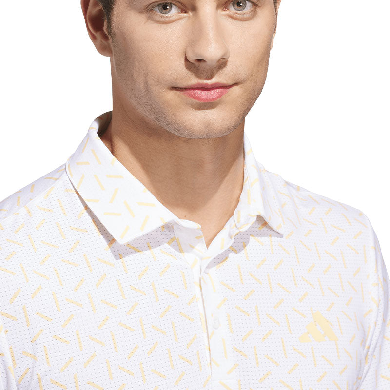 ADIDAS Ultimate365 Mesh Print Climacool Men's Polo (White)