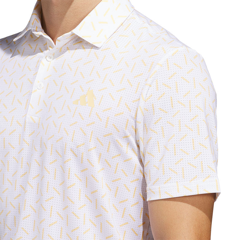 ADIDAS Ultimate365 Mesh Print Climacool Men's Polo (White)