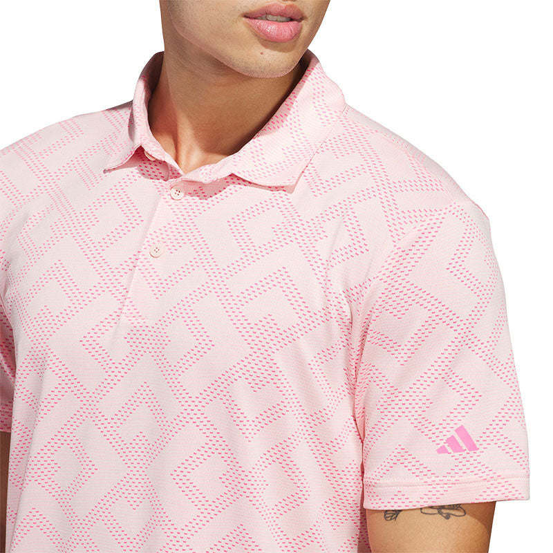 ADIDAS Ultimate365 Jacquard Men's Polo (Pink)