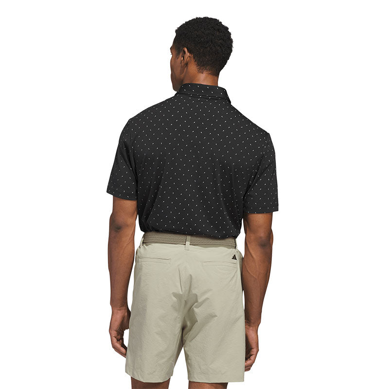 ADIDAS Ultimate365+ Microprint Men's Polo (Black)