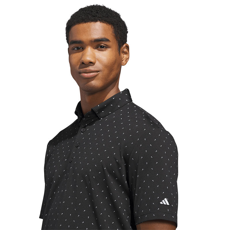 ADIDAS Ultimate365+ Microprint Men's Polo (Black)