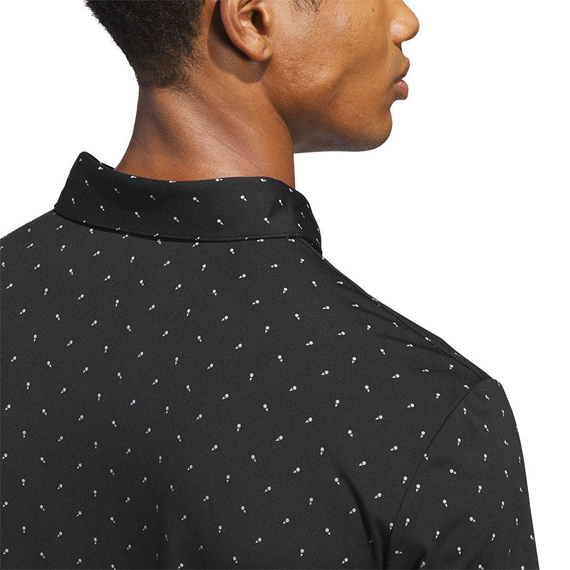 ADIDAS Ultimate365+ Microprint Men's Polo (Black)