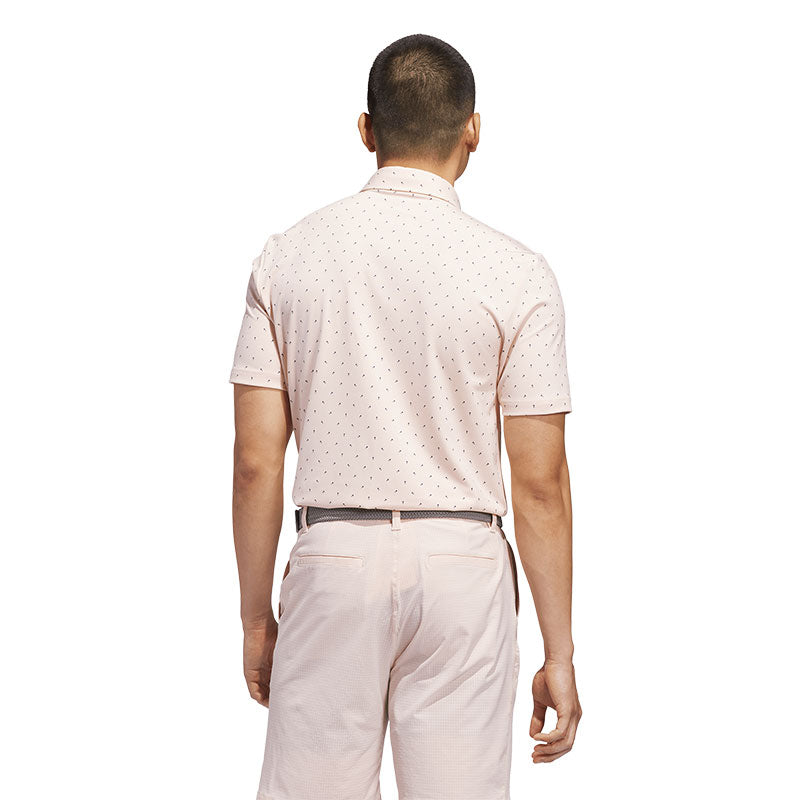 ADIDAS Ultimate365+ Microprint Men's Polo (Pink)