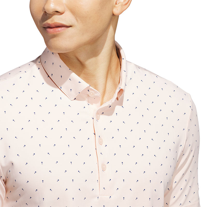 ADIDAS Ultimate365+ Microprint Men's Polo (Pink)