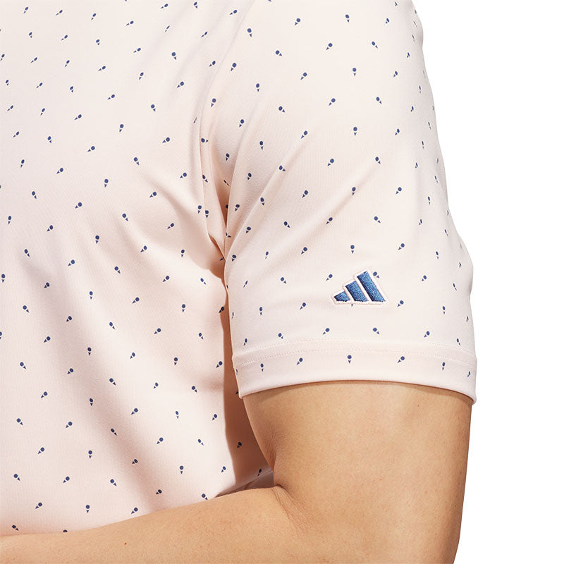 ADIDAS Ultimate365+ Microprint Men's Polo (Pink)