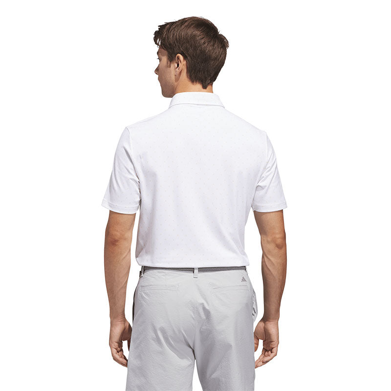 ADIDAS Ultimate365+ Microprint Men's Polo (White)
