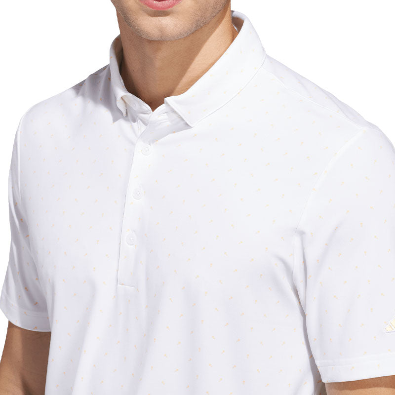 ADIDAS Ultimate365+ Microprint Men's Polo (White)