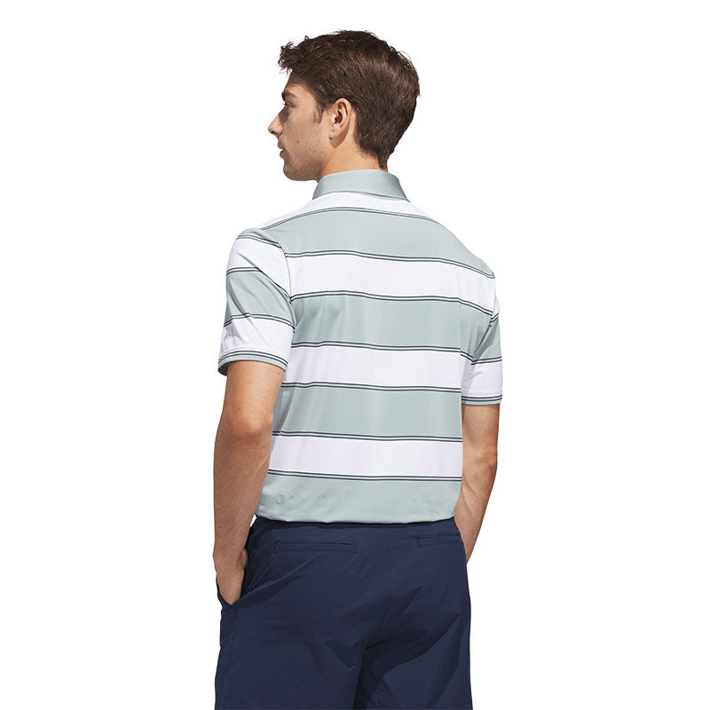 ADIDAS Ultimate365+ Jumbo Stripe Climacool Men's Polo (White/Green)