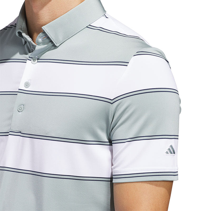 ADIDAS Ultimate365+ Jumbo Stripe Climacool Men's Polo (White/Green)