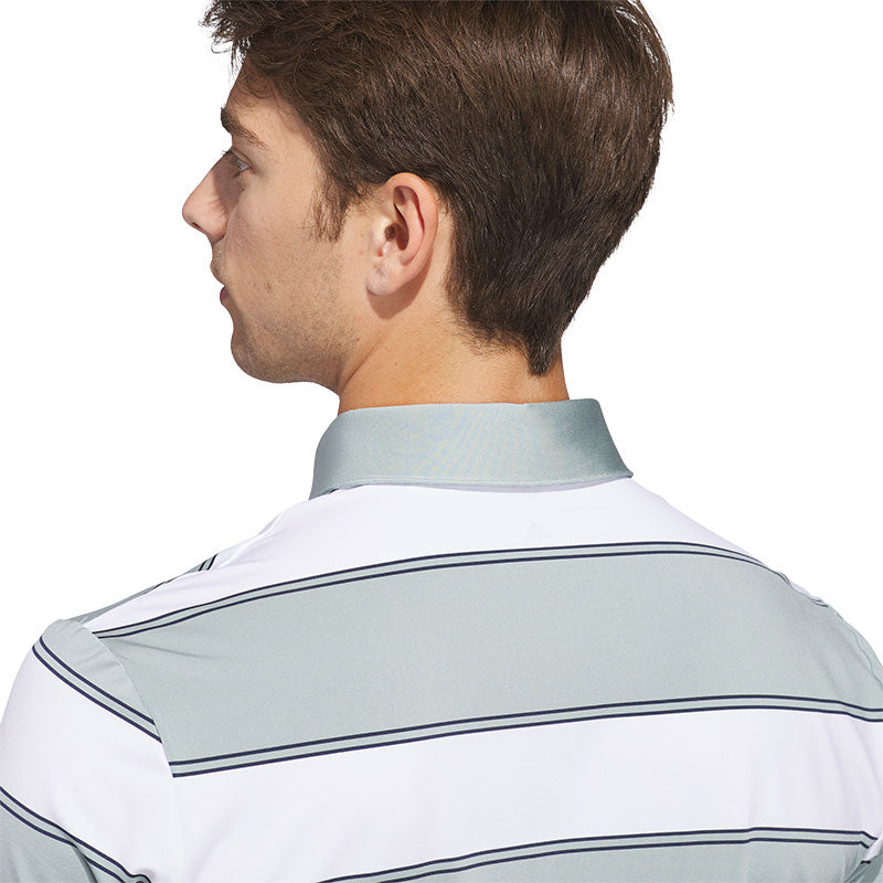 ADIDAS Ultimate365+ Jumbo Stripe Climacool Men's Polo (White/Green)