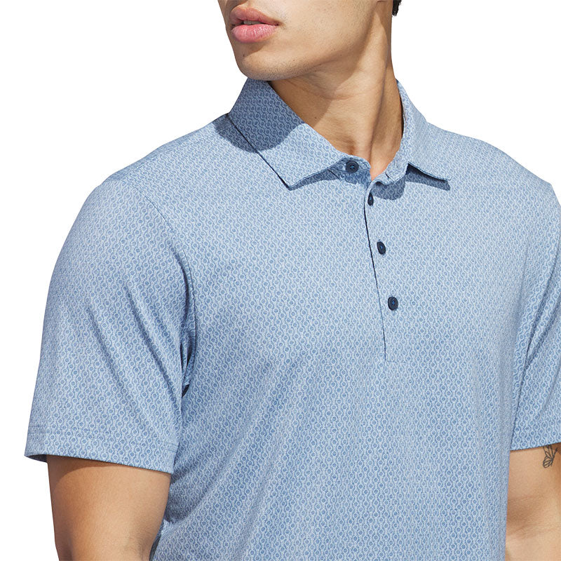 ADIDAS Ultimate365+ Go-To Print Men's Polo (Sky)