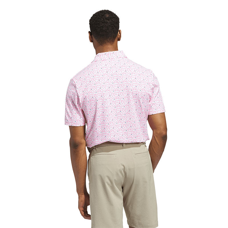 ADIDAS Ultimate365+ Soft Print Men's Polo (White)