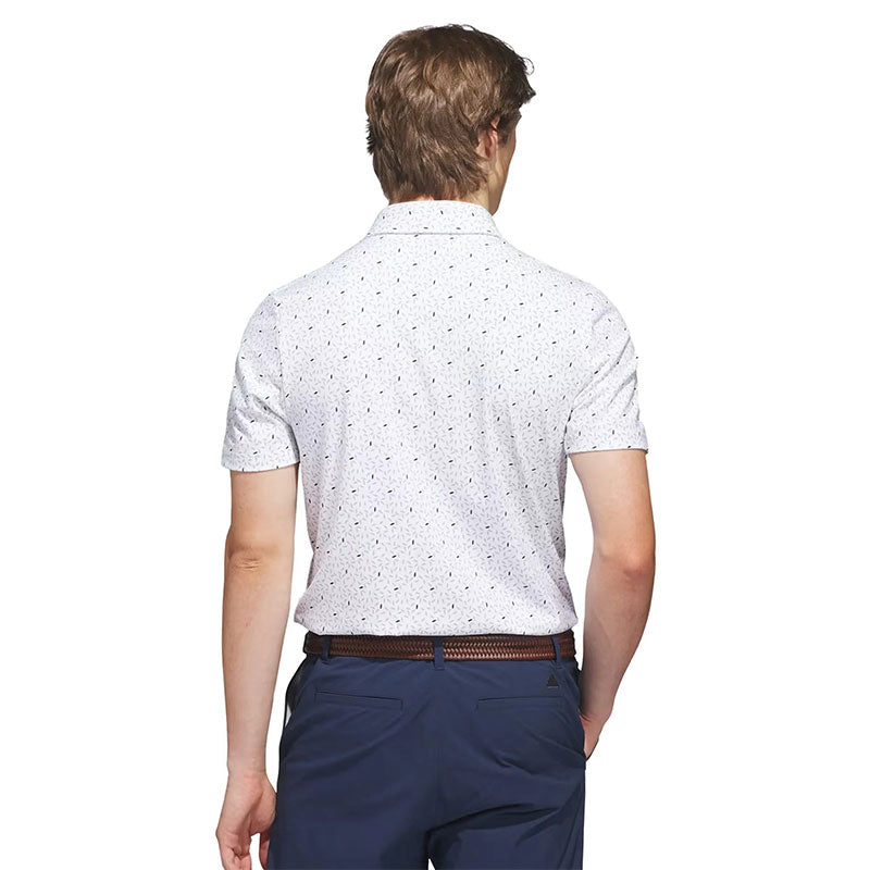 ADIDAS Ultimate365+ Soft Print Men's Polo (White)