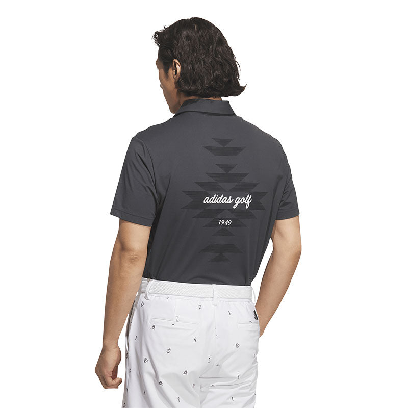 ADIDAS Back Print Men's Polo (Carbon)