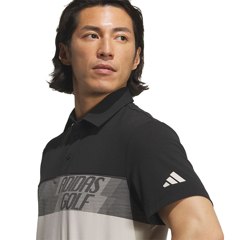 ADIDAS Color Block Men's Polo (Black/Alumina)