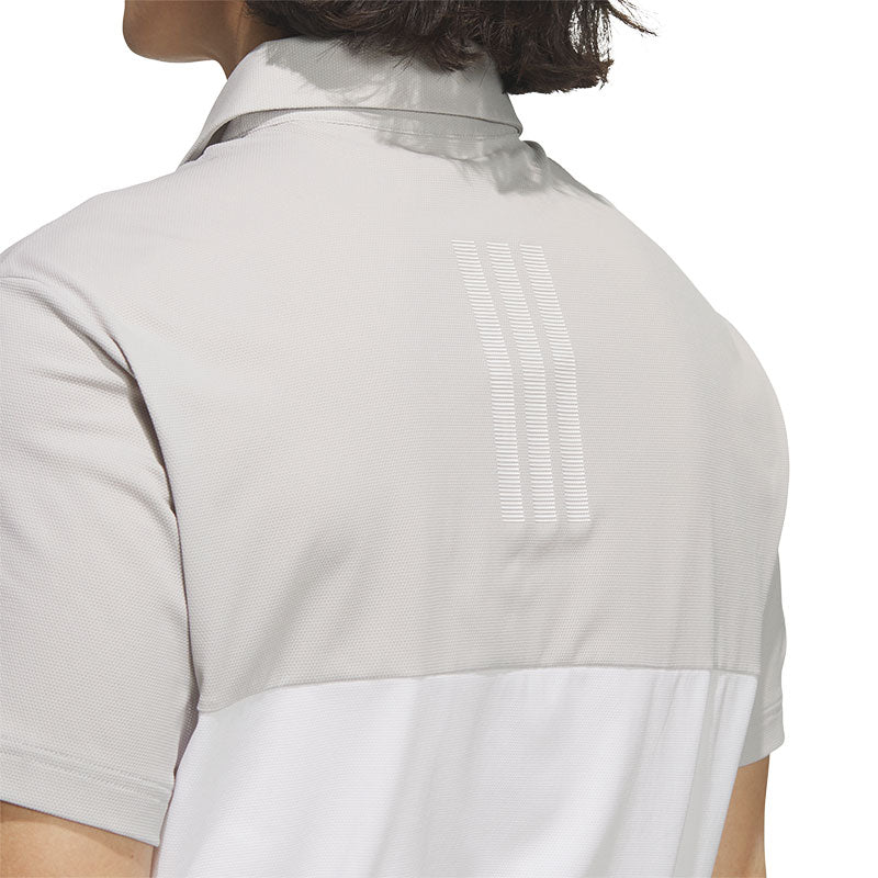 ADIDAS Color Block Men's Polo (Grey/White)