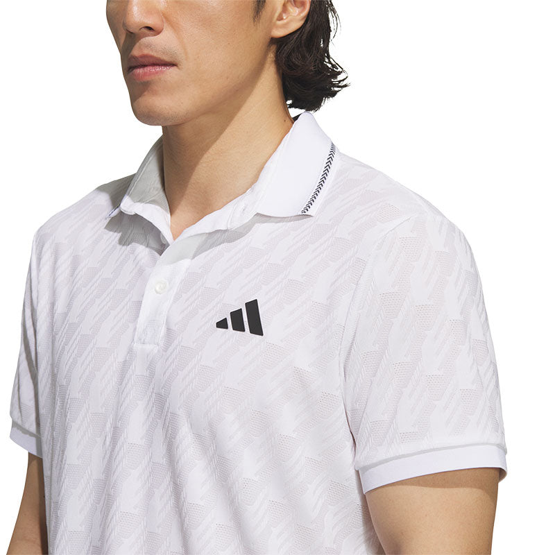 ADIDAS Jacquard Men's Polo (White)