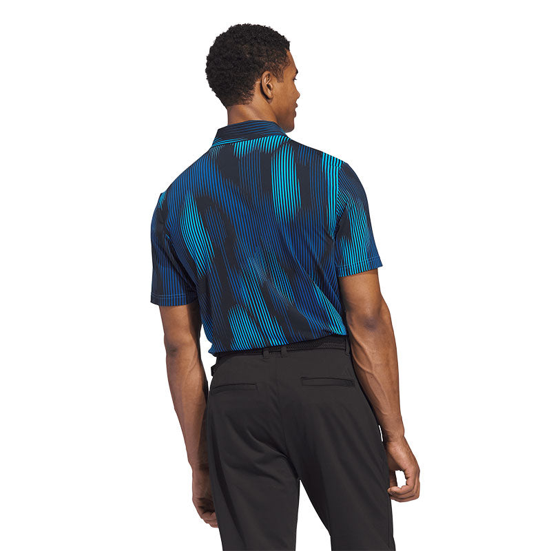 ADIDAS Ultimate365 Tour Feel Print Men's Polo (Blue)