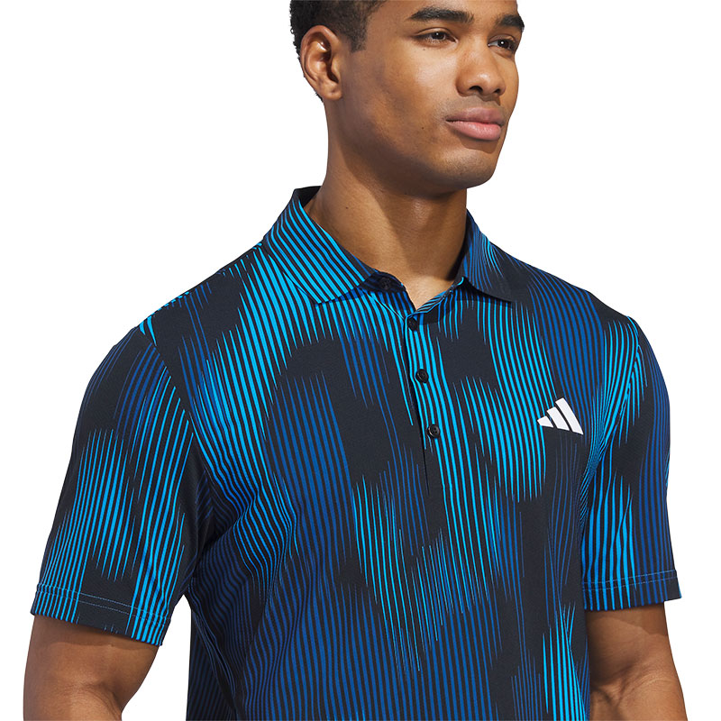 ADIDAS Ultimate365 Tour Feel Print Men's Polo (Blue)
