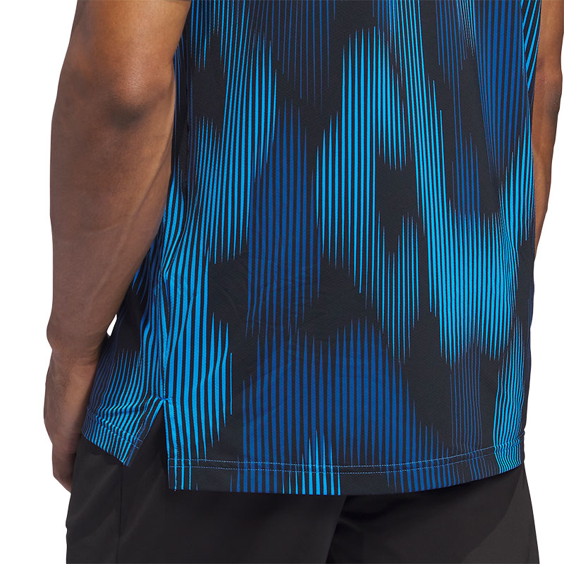 ADIDAS Ultimate365 Tour Feel Print Men's Polo (Blue)