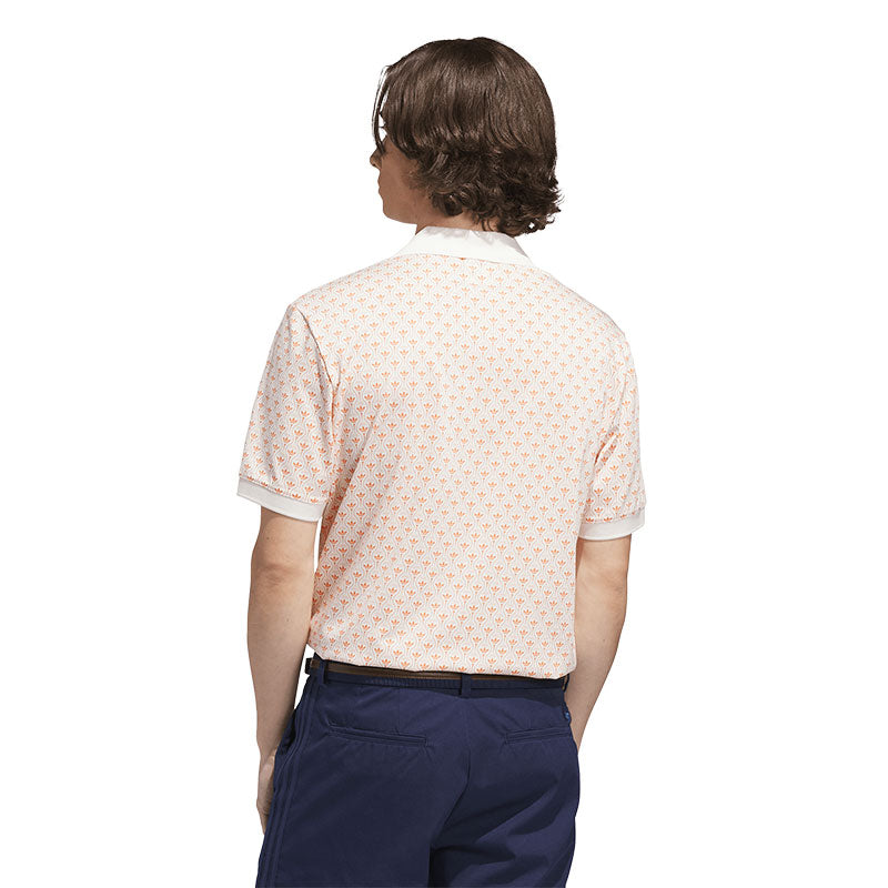 ADIDAS Originals All Over Trefoil Men's Polo (White/Orange)