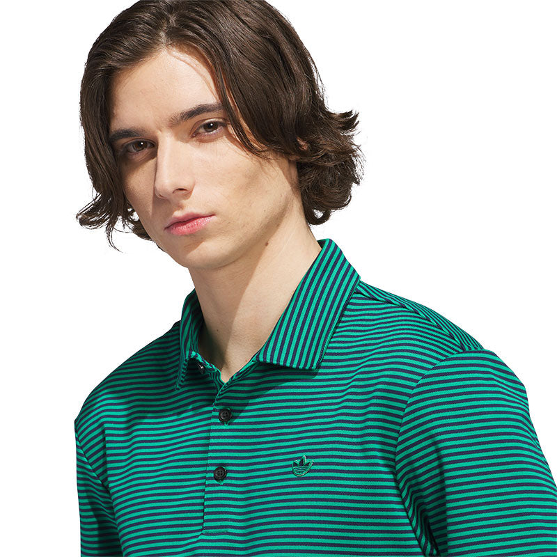 ADIDAS Originals Stripe Men's Pique Polo (Green)