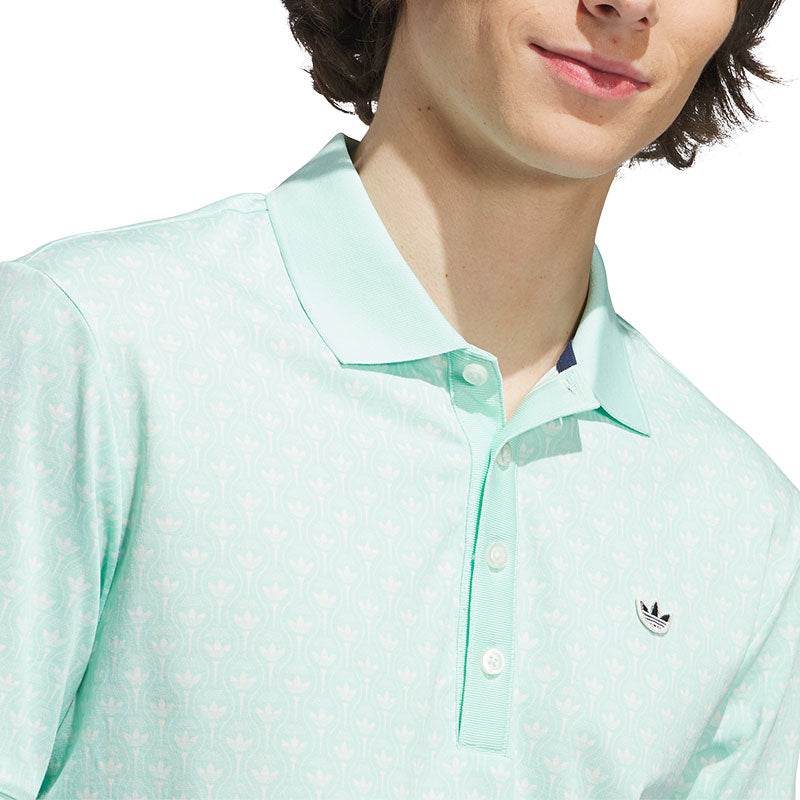 ADIDAS Originals All Over Trefoil Men's Polo (Mint)