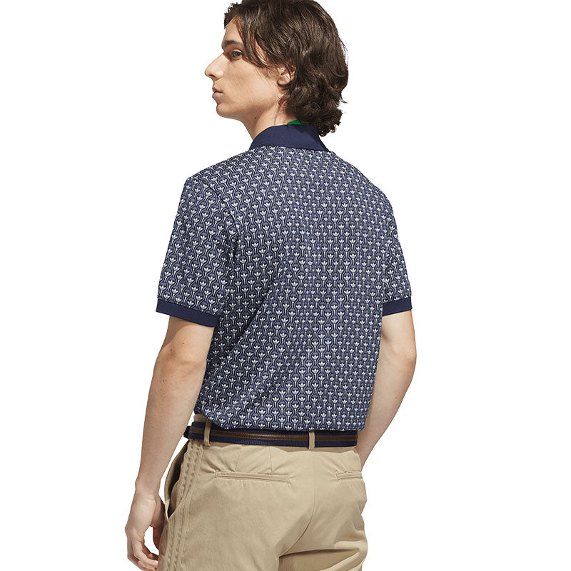 ADIDAS Originals All Over Trefoil Men's Polo (Indigo)